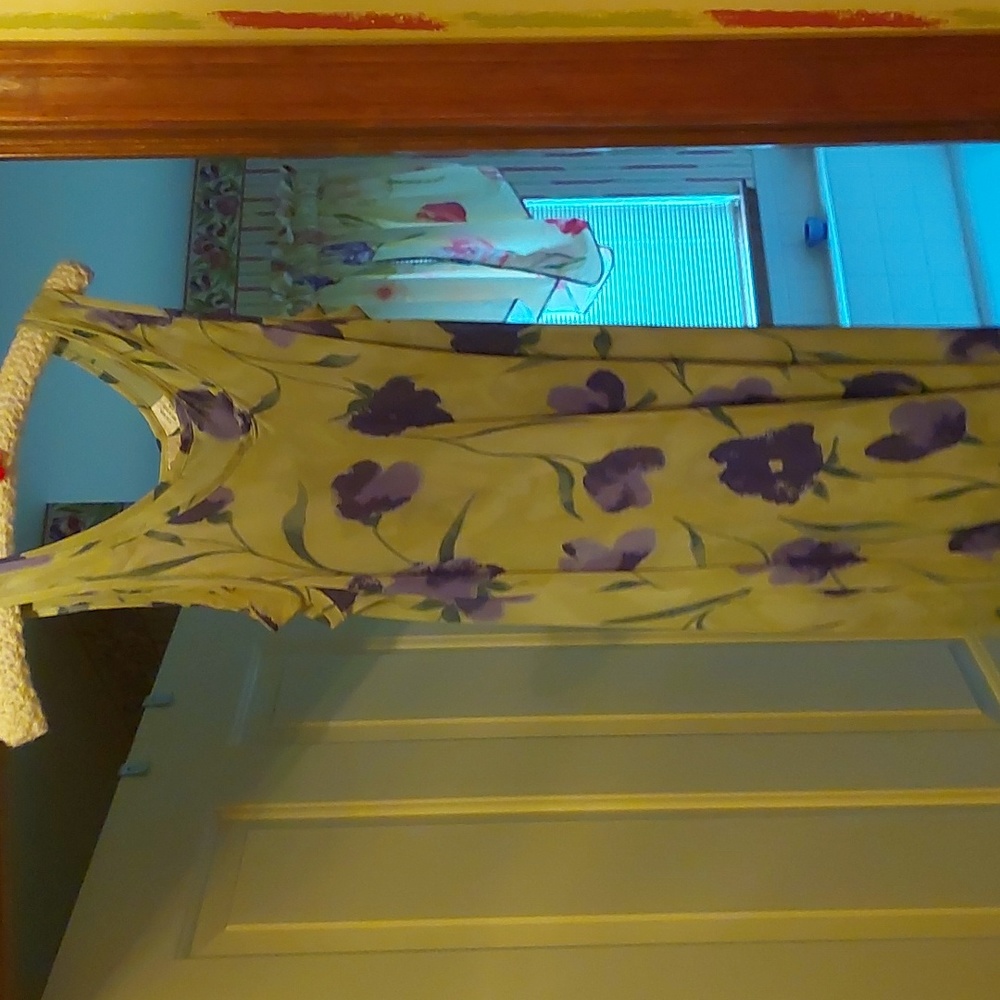 Spring/Summer dress size 6 brand Moda spiegel, green with purple flowers
